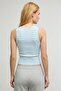 3 Pieces of Ribbed Fitted Viscose Blended Strappy T-Shirt - 4