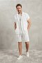 Men's short sleeve shirt & shorts set - crinkle fabric - 2