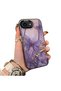iPhone 16E Compatible Silicone Edge Hard Back Case Couple Phone Case Butterfly Pattern