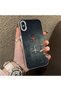iPhone X Compatible Silicone Edge Hard Back Case Couple Phone Case Airplane Patterned - 3