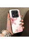 Redmi Note 14 Pro 5g Compatible Silicone Edge Hard Back Case Couple Phone Case with Floral Pattern - 3