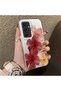 Samsung Galaxy S24 Plus Compatible Silicone Edge Hard Back Case Couple Phone Case with Floral Pattern - 3