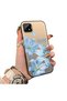 Realme C21 Compatible Silicone Edge Hard Back Case Couple Phone Case with Floral Pattern