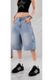 Y2K Embroidered Baggy Jean Porto Capri White-Spirder - 2