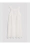 Lcw Vision White Crew Neck Embroidered A-Line Mini Dress - 7