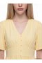 Peak New Season Yellow Balloon Sleeve Fitted Corset Dress - 3