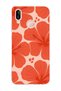 Huawei P20 Lite Compatible Orange Hibiscus Flower Pattern Transparent Phone Case