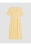Peak New Season Yellow Balloon Sleeve Fitted Corset Dress - 5