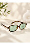 Alya Square Rectangle Unisex Women Men Retro Uv400 Stylish Classic Bone Sunglasses - 4