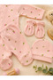 Newborn 5-Piece Hospital Discharge Set, 100% Cotton Ribbed Boxed Gift Baby Bodysuit Set - 5