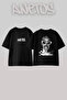 Cardi B_64 Design Printed Oversize Black T-Shirt