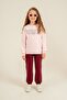 Girl's Printed Pink Long Sleeve Tracksuit Set Us2711-C-V2 - 7