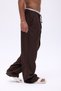 Elastic Waist Baggy Linen Trousers - 3