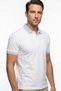 White-Blue Polo Collar Pique Short Sleeve Slim Fit 100% Cotton T-Shirt 1011260171 - 6