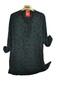 Plus Size Viscose Patterned Lace-Up Tunic