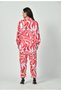 Red Swirl Print Modest Co-Ord Set Japanese Satin Trendy Modest Western Wear - 7