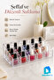 Nail Polish Organizer Transparent Plastic Makeup Cosmetic Lipstick Jewelry Organizer 22X13X6 cm - 2