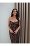Heart Neckline Lace Formed Dress - 2