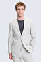 Gray Slim Fit Mono Collar Linen Casual Suit - 4