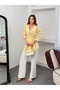 Women's Double-Breasted Collar Waist-Tied Long Sleeve Shirt - 2