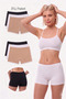 Women's 3-Piece Set Lycra 95% Cotton Flexible Comfortable Boxer Shorts Leggings