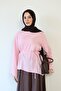 Women's Asymmetrical Cut Waist Tie Modal Hijab Shirt - 4