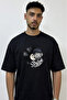 Eminem Vinyl Design Printed Oversize Black T-Shirt