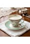 RM-464 Milk Tea Cup & Saucer Set – 12 Pieces – Green Bird & Floral Design - 3