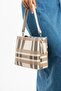 Women's Plaid Hand and Shoulder Bag Suitable for Daily Combinations 6011Mh