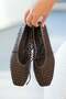 Danso Women's Straw Detailed Tie-Up Ballerinas Brown - 3