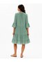 Pasitona Women's Muslin Fabric Buttoned Layered Dress with Flounce Detail – Standard Size - 2