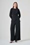Women's Cross Waist Tie Set Black 31446 - 4