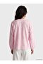 Lcw Vision Pink Embroidered Oversize 100% Cotton Blouse - 4