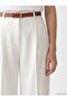 Xside white linen blend pleated pants for women - 3