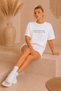 Women's Oversize Minimal Word Print Summer T-Shirt Women's Adult T-Shirt Basic T-Shirt Crew Neck Printed Short Sleeve Summer Combed Cotton T-Shirt - 4