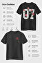 Street Rose Design 100% Cotton Half Oversize Black T-Shirt - 3