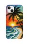 iPhone 15 Compatible Printed Transparent Phone Case |   Collection: Summer Beach Tropical
