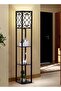 Modern Floor Lamp with Shelves, 3-Tier Display Shelf Lamp with E27 Base, Standing Corner Lamp with Pull Chain - 3