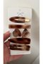 Buckle Set Brown Acrylic Set of 6 – 2 Latch Buckles + 4 Clamp Buckles – Casual and Stylish Hair Accessory - 3