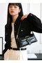 Bags for Ladies Crocodile Pattern Handbag for Daily Use Stylish Women Shoulder Bag with Inner Zipper Pocket and Front Gold Buckle Lightweight Crossbody for Work and Casual Outfits Black - 4