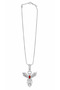 Red Stone Phoenix Figured Zircon Stone Snake Chain Women's Necklace