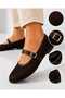 Women's Mesh Mary Jane Ballerina Shoes with Buckle, Daily Comfortable Flexible Ballerinas - 2
