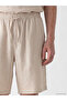 Xside Ecru Regular Fit Linen Blend Men's Shorts - 3