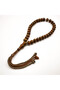 Afghan Musk Rosary 33 Beads 12x16mm Rich Brown Oval Prayer Beads 79.5g Multi-Tone Braided Tassel - 3