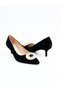 Women's Genuine Leather Shoes Black Suede - 3