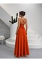 Women's Strappy Low-Cut Corset Lace-Up Long Stylish Evening Dress - 5