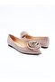 Women's Genuine Leather Ballerinas Mink Patent Leather - 3