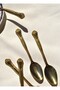 6-Piece Sultan Stainless Steel Gold Embroidered Tea Spoon Set for 6 People - 3
