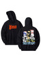 Bad Bunny Printed Cotton Long Sleeve Hooded Sweatshirt with 3 Yarns