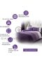 Double Duvet Cover Set (200cm x 200cm) - Polycotton Bedding Purple - 4